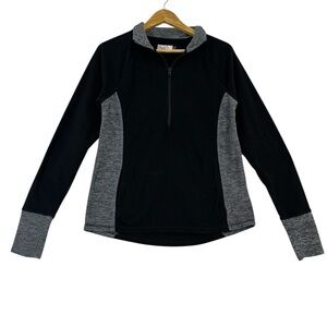 SO Women’s lightweight Pullover  Black and Gray Cowl Sweater